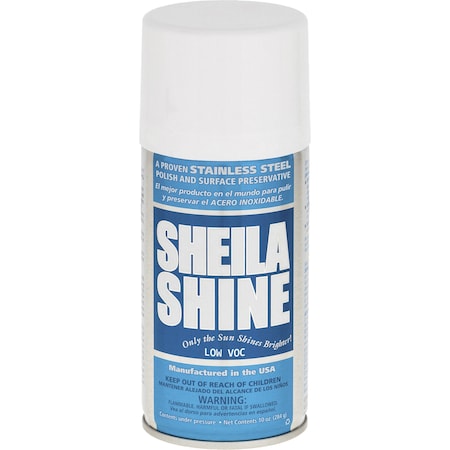 Sheila Shine Stainless Steel Polish Spray, Low-VOC, 10 oz, , PK 12 SSISSCA10CT